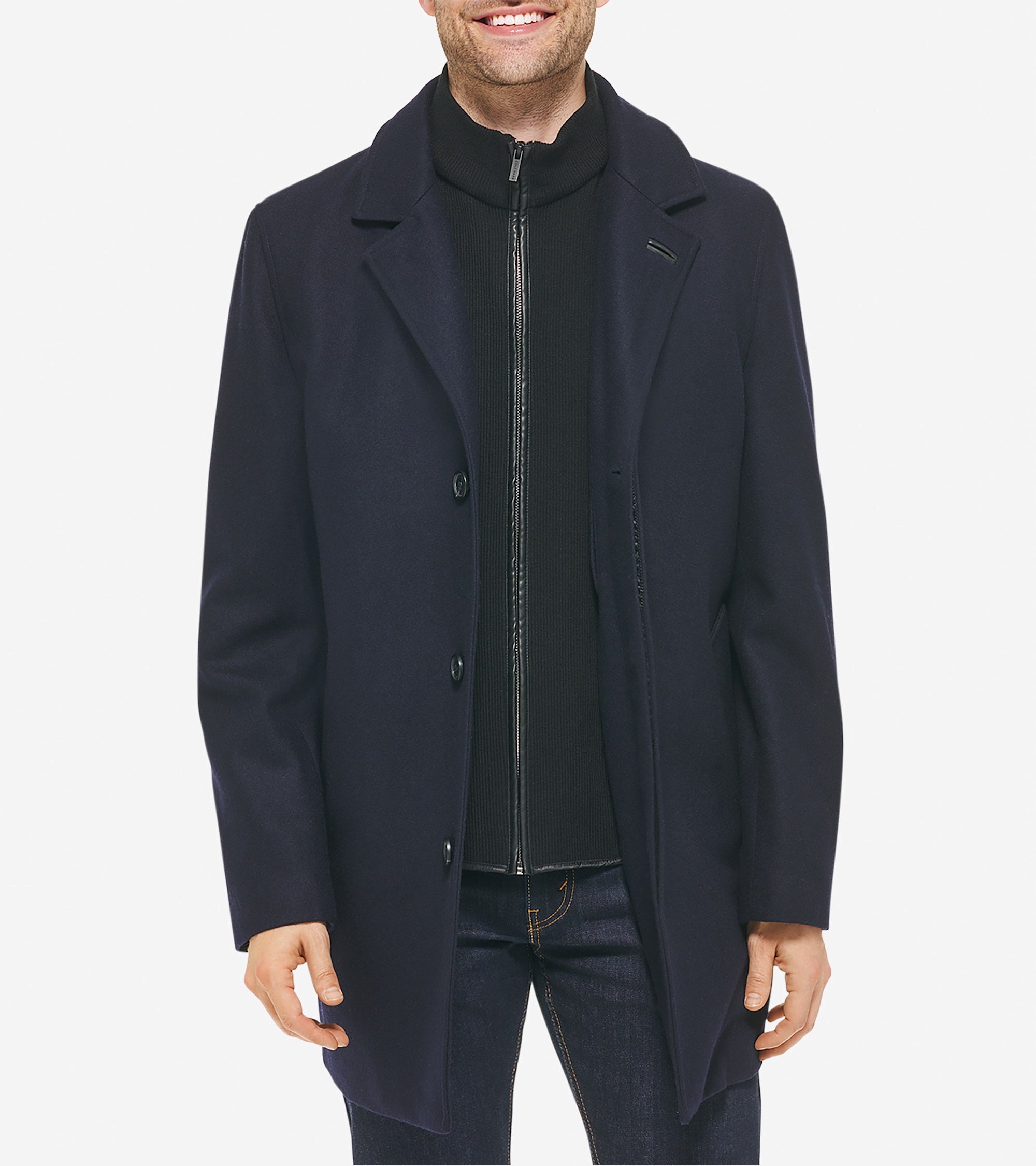Men's Wool-Blend Car Coat