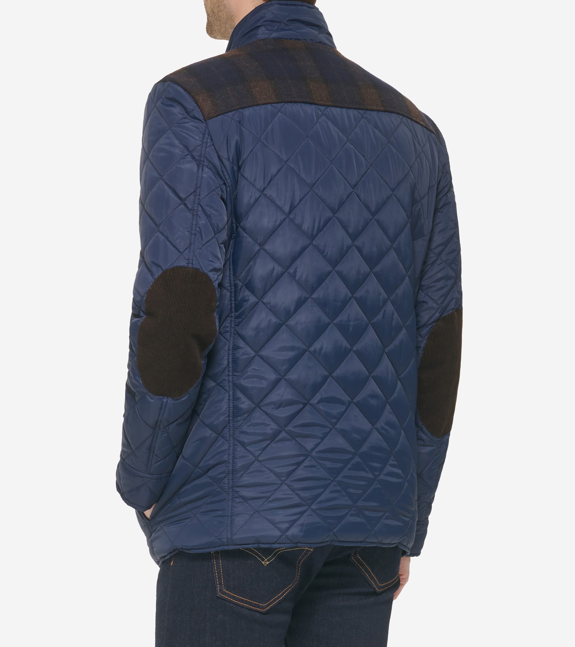Men's Mix Media Diamond Quilted Jacket - Image 3