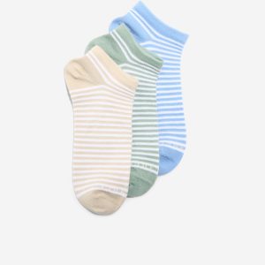Women's 3-Pair Textured Stripe Super Soft Low Cut Socks