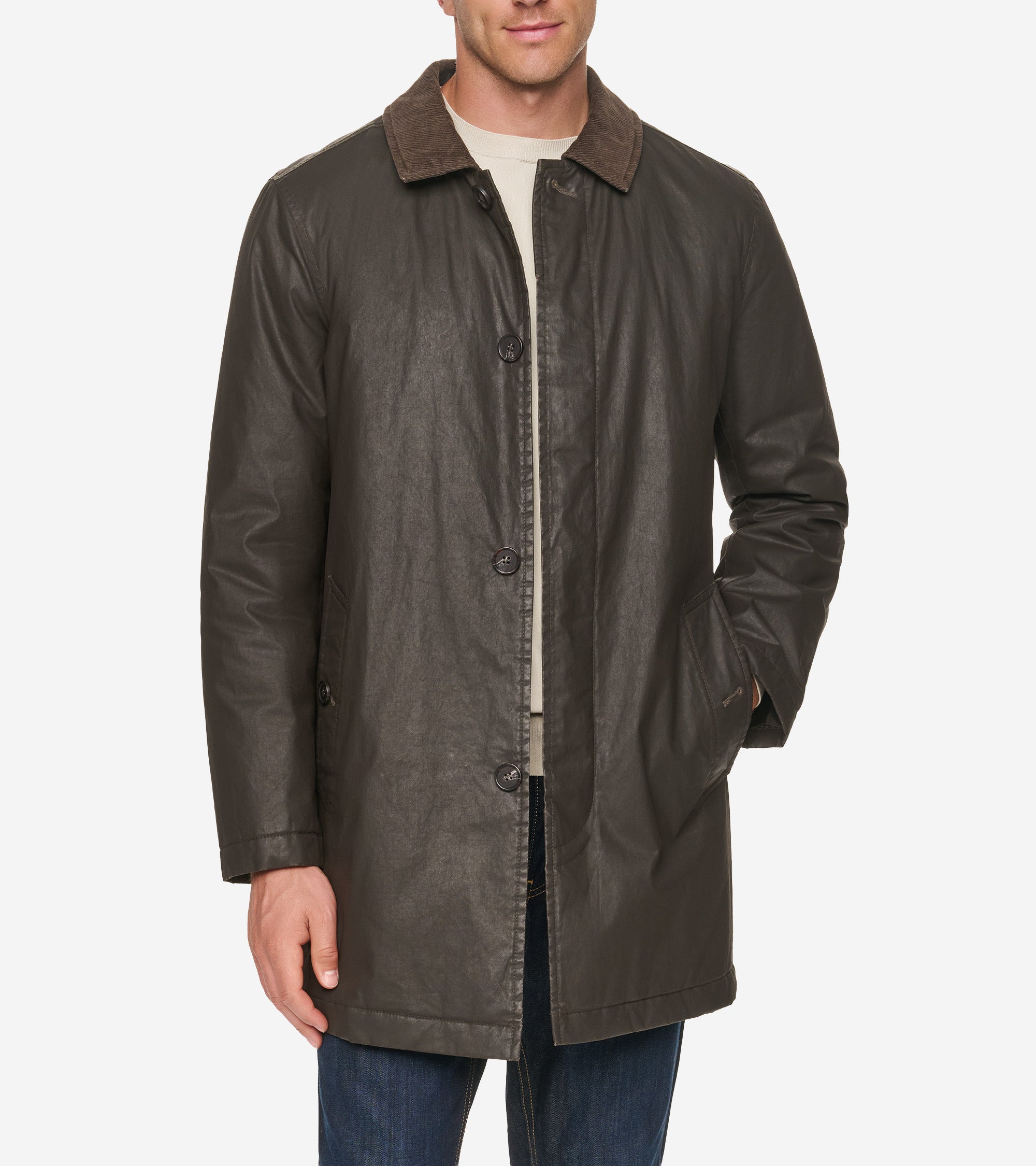 Men's Coated Cotton Barn Coat