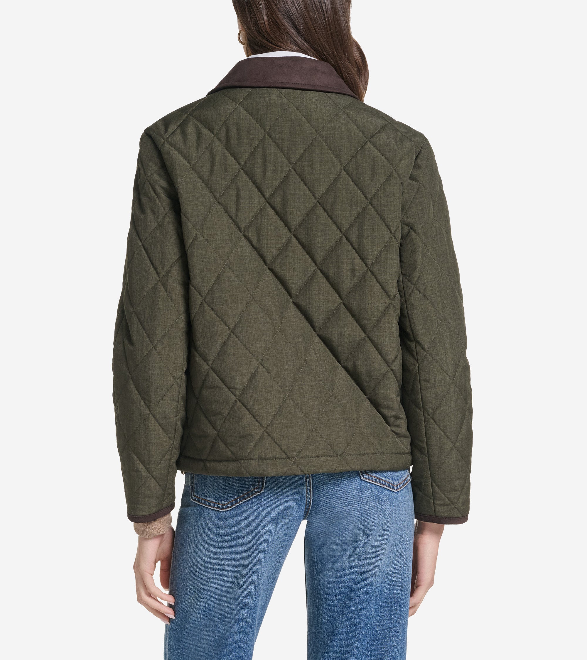 Women's Cross-Hatch Quilt Cropped Jacket - Image 2