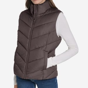 Women's Chevron Zip Front Vest
