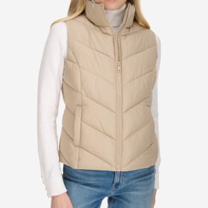 Women's Chevron Zip Front Vest