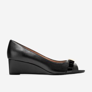 Women's Go-To Malta Peep Toe Bow Wedges