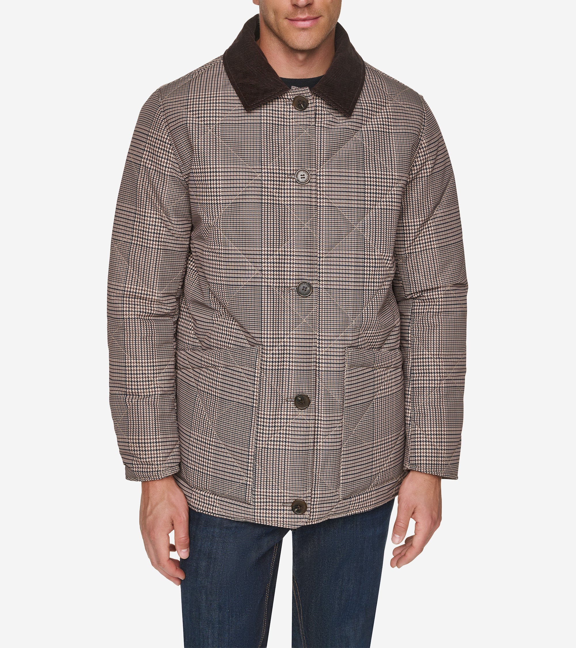Men's Reversible Plaid Quilted Barn Jacket