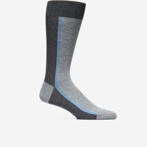 Men's Stripe Colorblock Dress Crew Socks