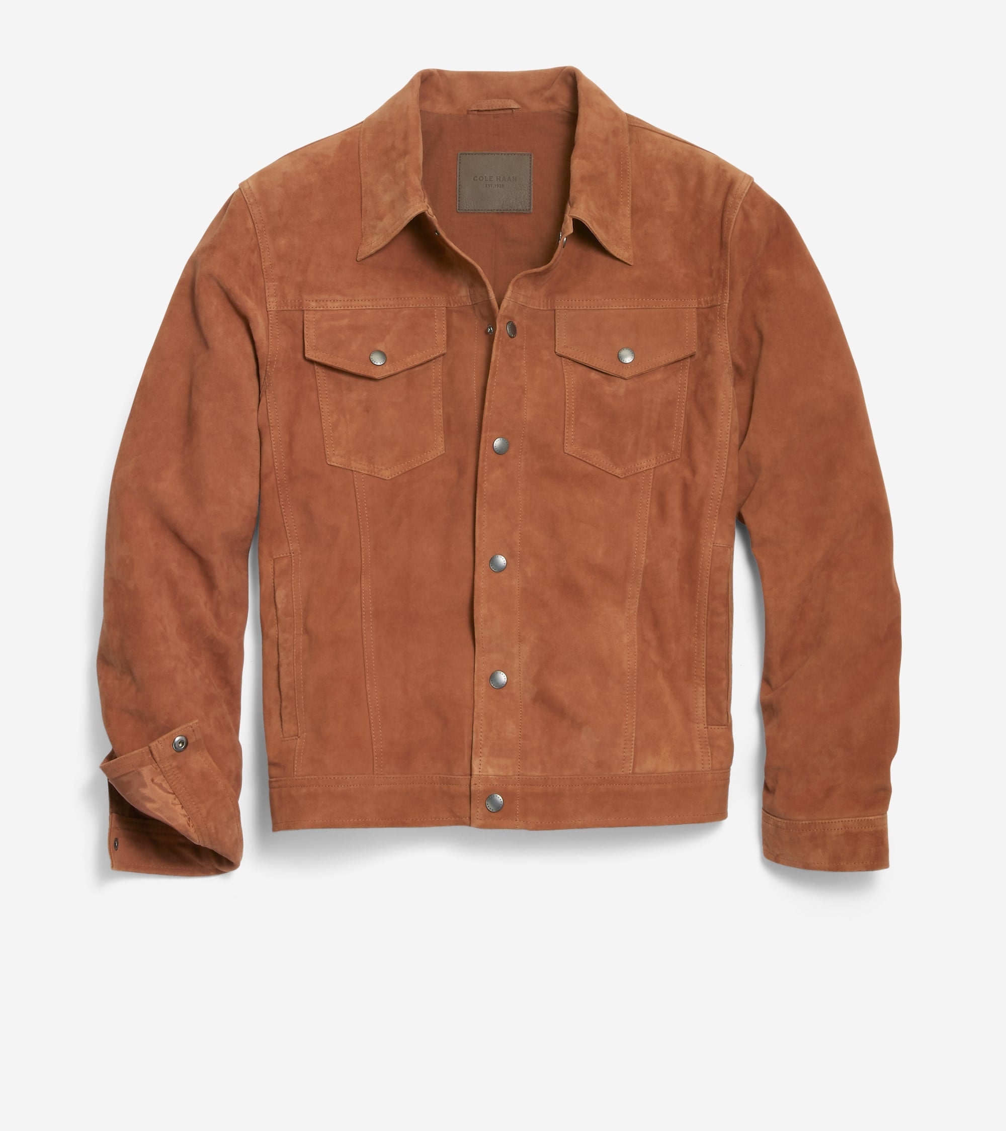 Men's Trucker Suede Jacket - Image 3