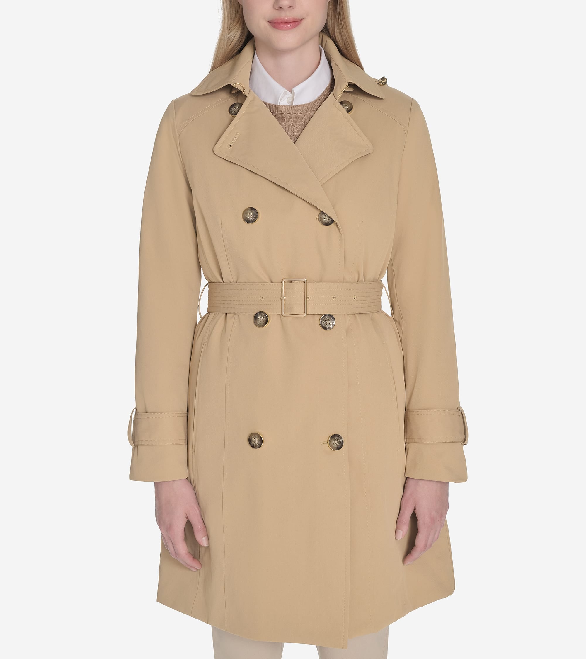 Women's Insulated Twill Trench Coat
