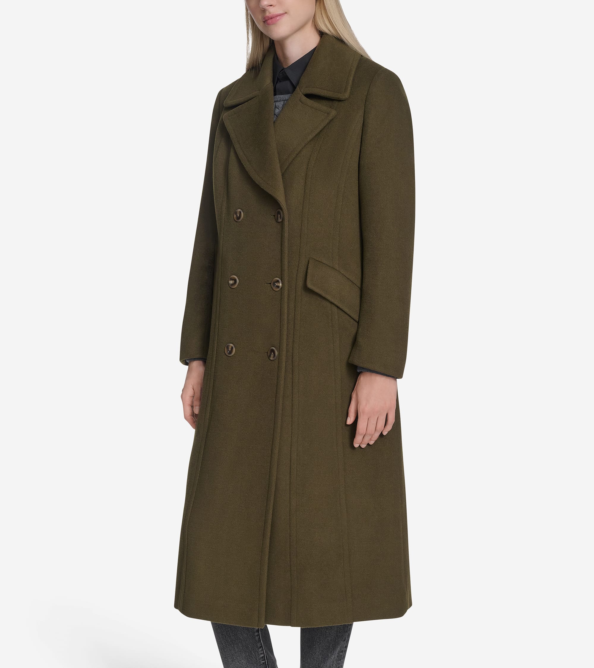 Women's Serge Twill Wool Coat