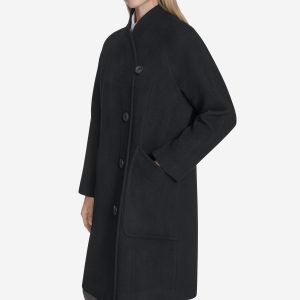 Women's Chevron Wool Coat