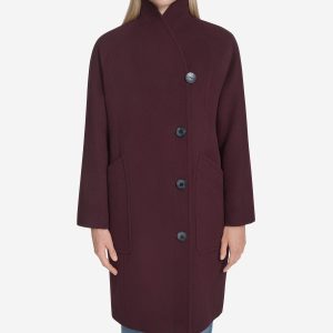 Women's Chevron Wool Coat