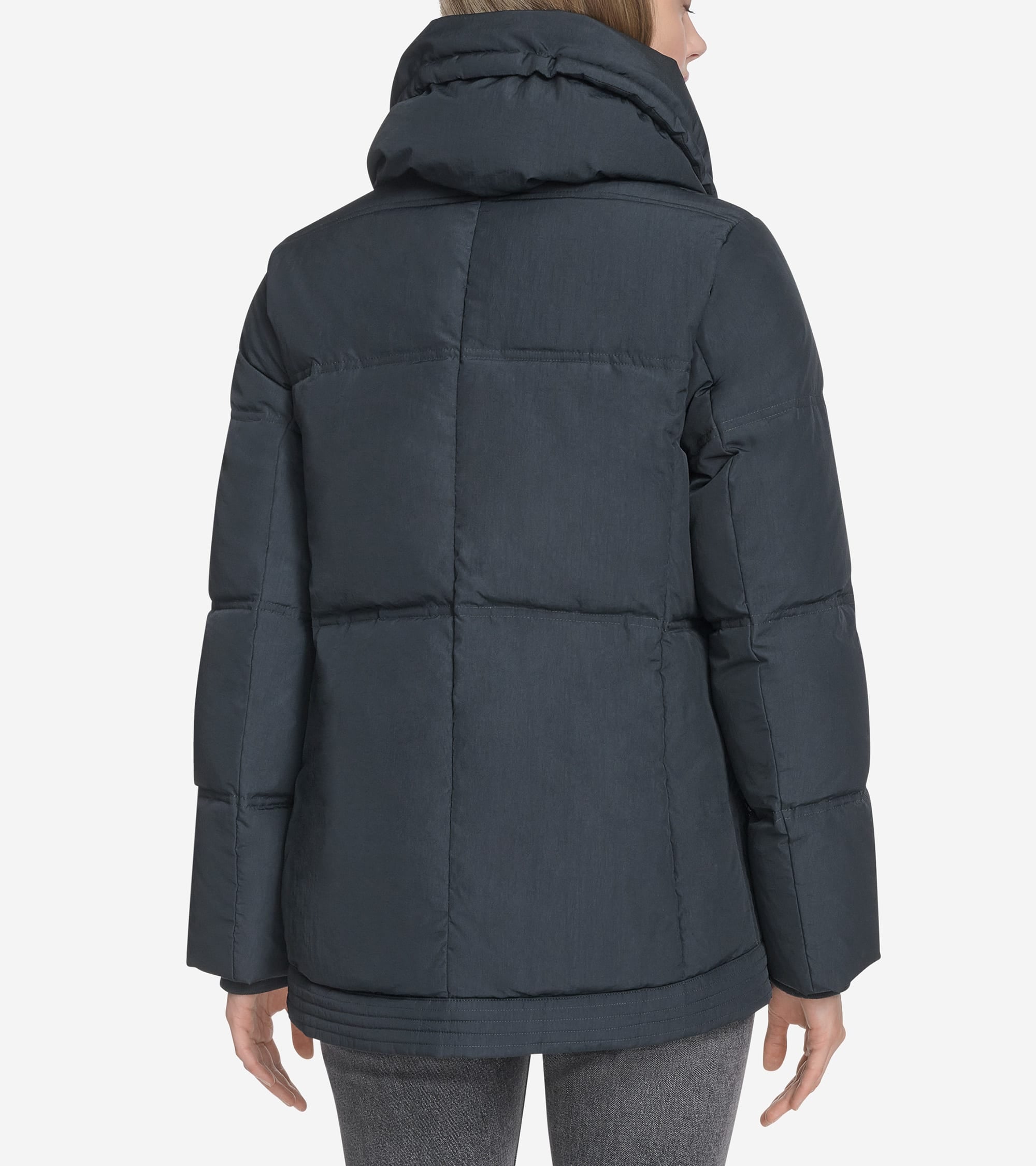 Women's Twill Nylon Down Jacket with Trapunto Stitch Details - Image 2