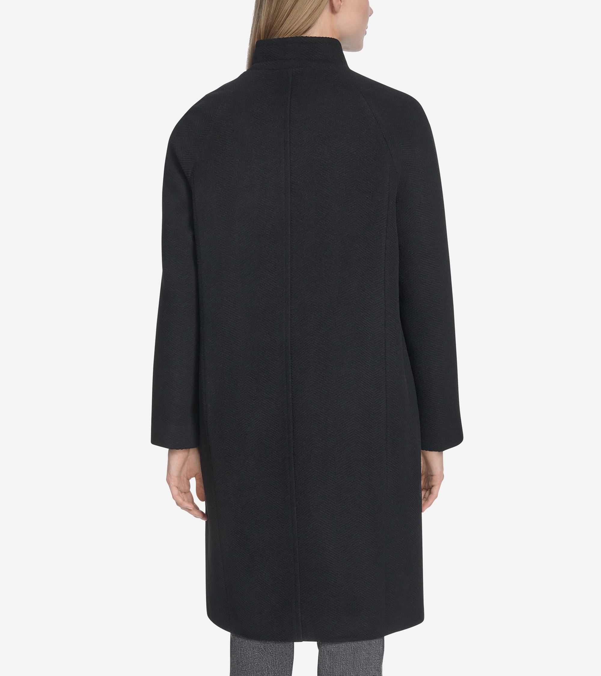 Women's Chevron Wool Coat - Image 2