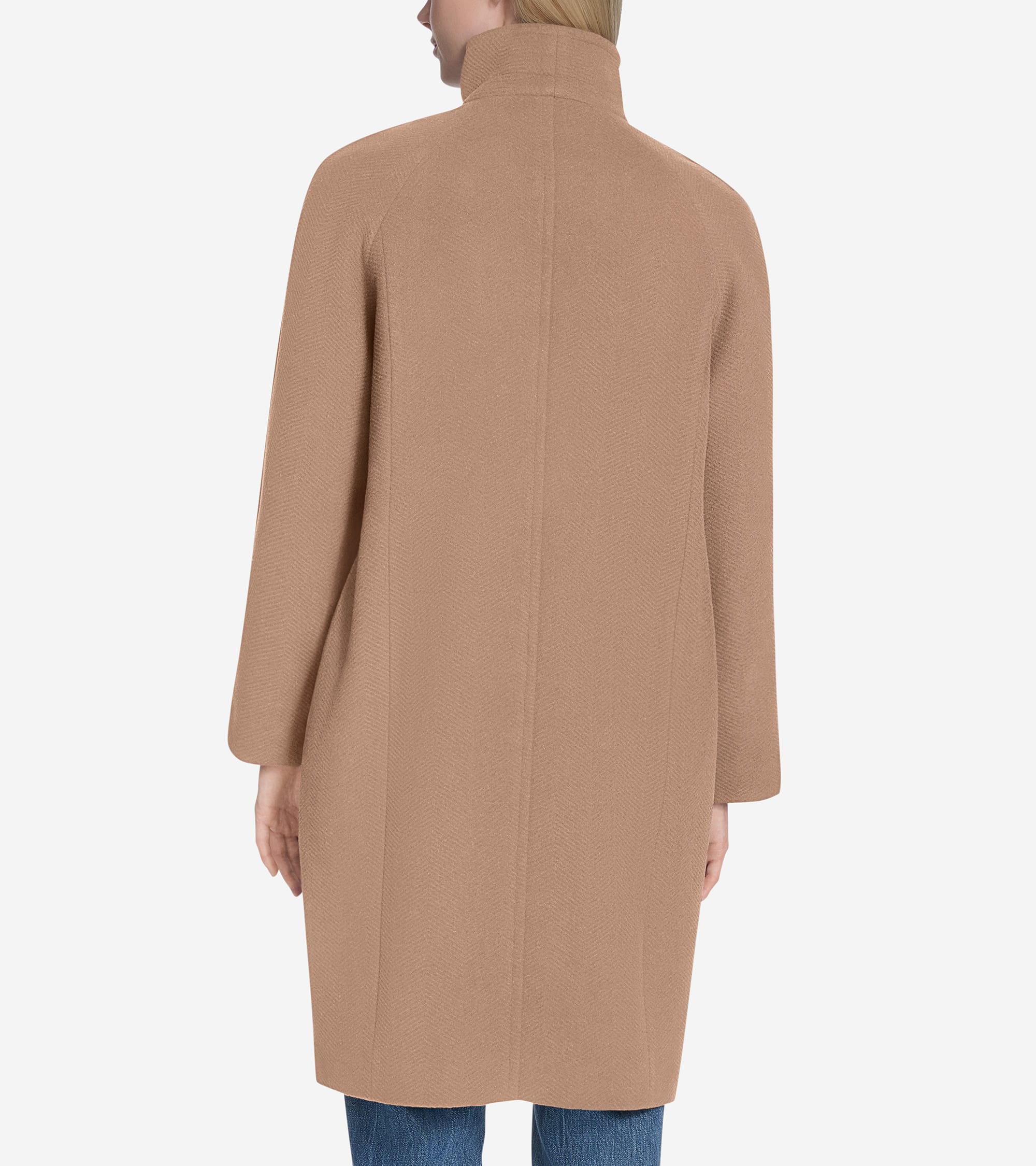 Women's Chevron Wool Coat - Image 2