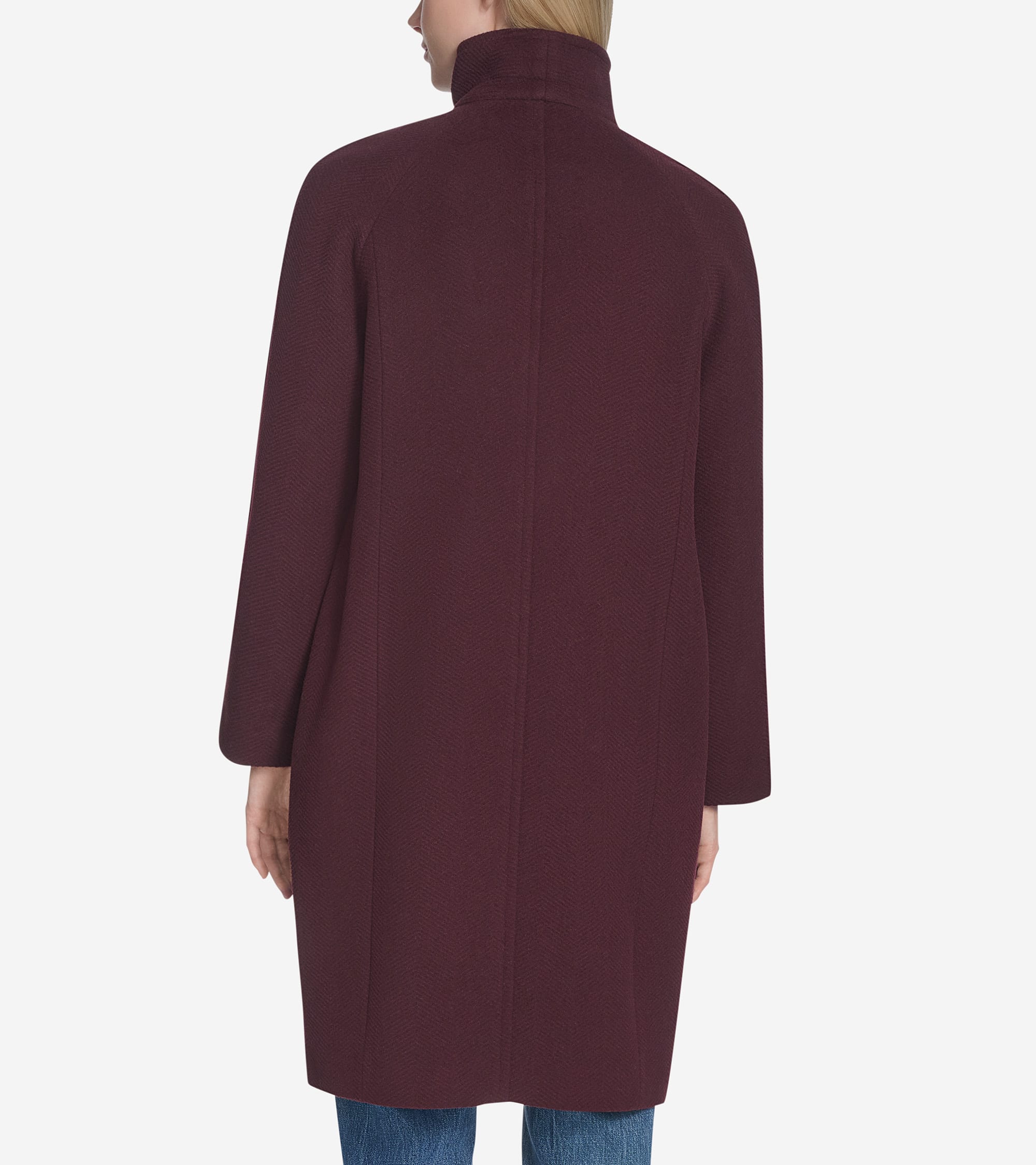 Women's Chevron Wool Coat - Image 2